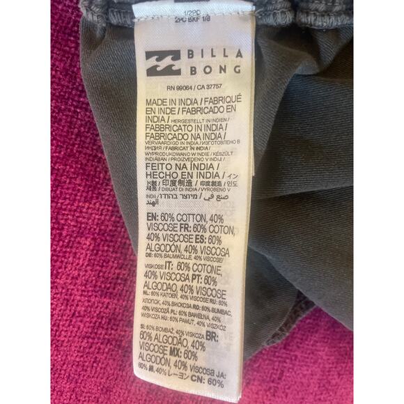 BILLABONG Road Trippin Drawstring Shorts w Pockets Size XS BEACHY LOUNGEWEAR - Picture 8 of 8